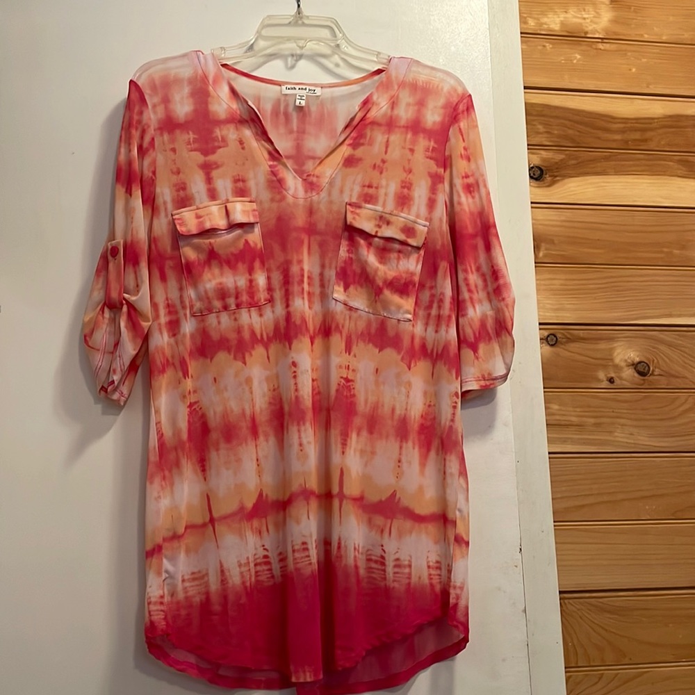 Pink Tie Dye Top by Faith and Joy Los Angeles